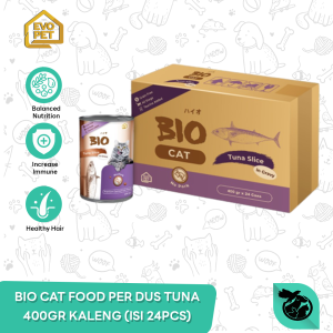 Makanan Basah Kucing Bio Cat Kaleng Can Wet Food 400gr Grosir 24pcs