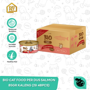 Makanan Basah Kucing Bio Cat Kaleng Can Wet Food 85gr Grosir Dus 48pcs