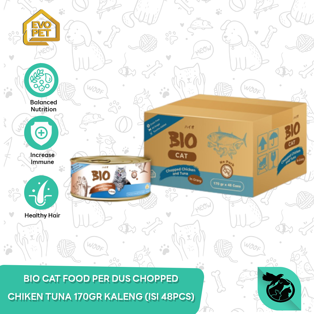 Makanan Basah Kucing Bio Cat Kaleng Cat WetFood 170gr Grosir Dus 48pcs - Image 2