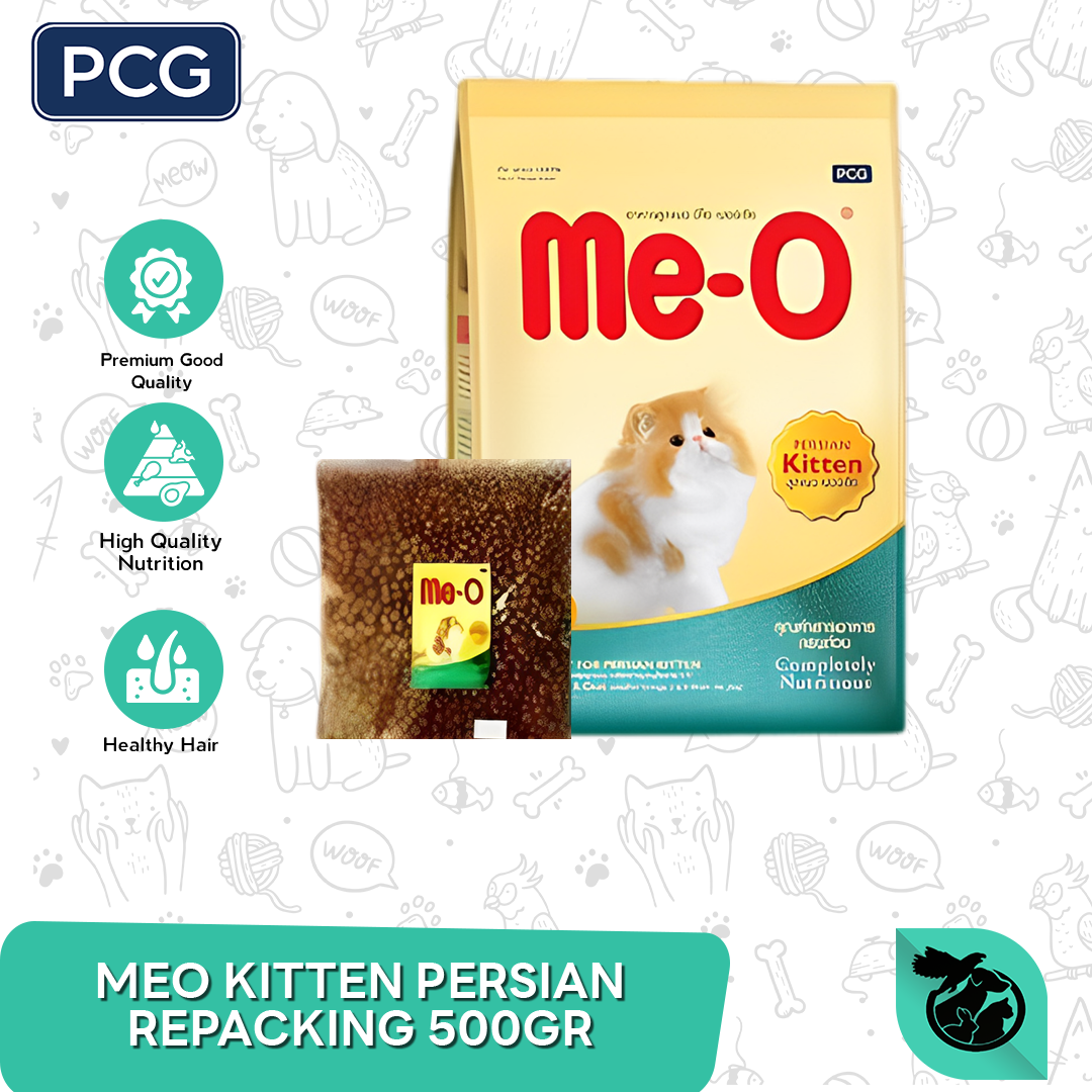 Meo Persian Kitten Dry Cat Food Makanan Anak Kucing 500gr Repack