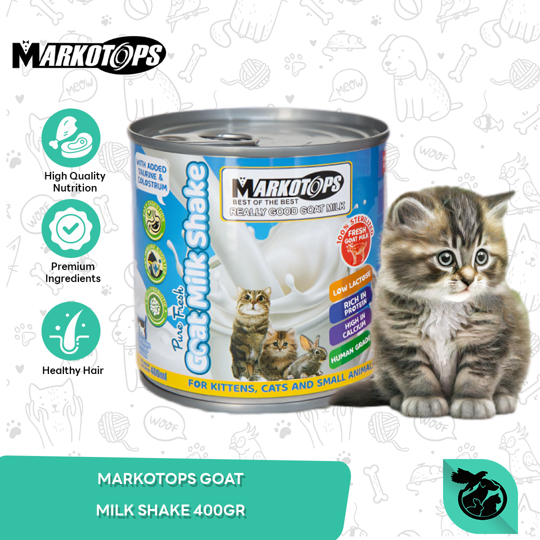 Susu Kucing Markotops Goat Milk Shake Kitten Kelinci 400 Gram
