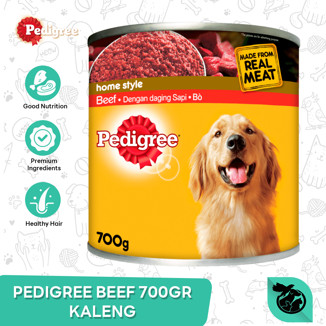 Pedigree Beef Adult Wet Can Dog Food Makanan Anjing Dewasa Kaleng 700gr