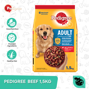Pedigree Beef Adult Dry Dog Food Makanan Anjing 1.5kg