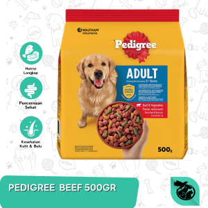 Pedigree Adult Dry Dog Food Makanan Anjing Dewasa 500gr
