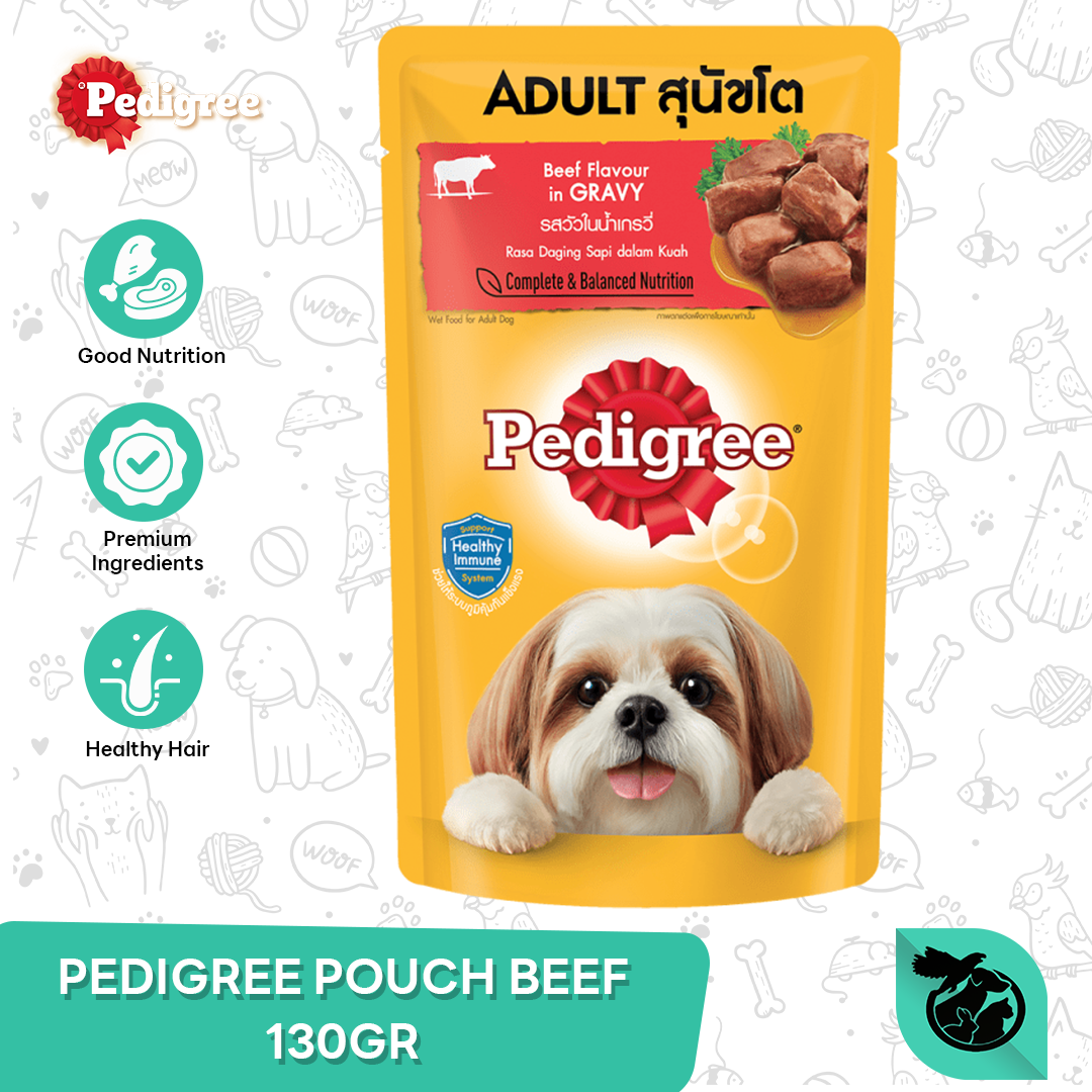 Pedigree Pouch Dog Wet Food Makanan Anjing 130gr