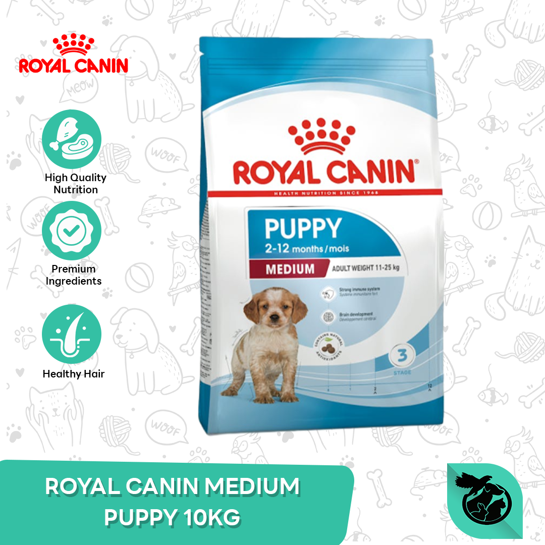 Royal Canin Medium Puppy Dry Dog Food Makanan Anak Anjing 10kg