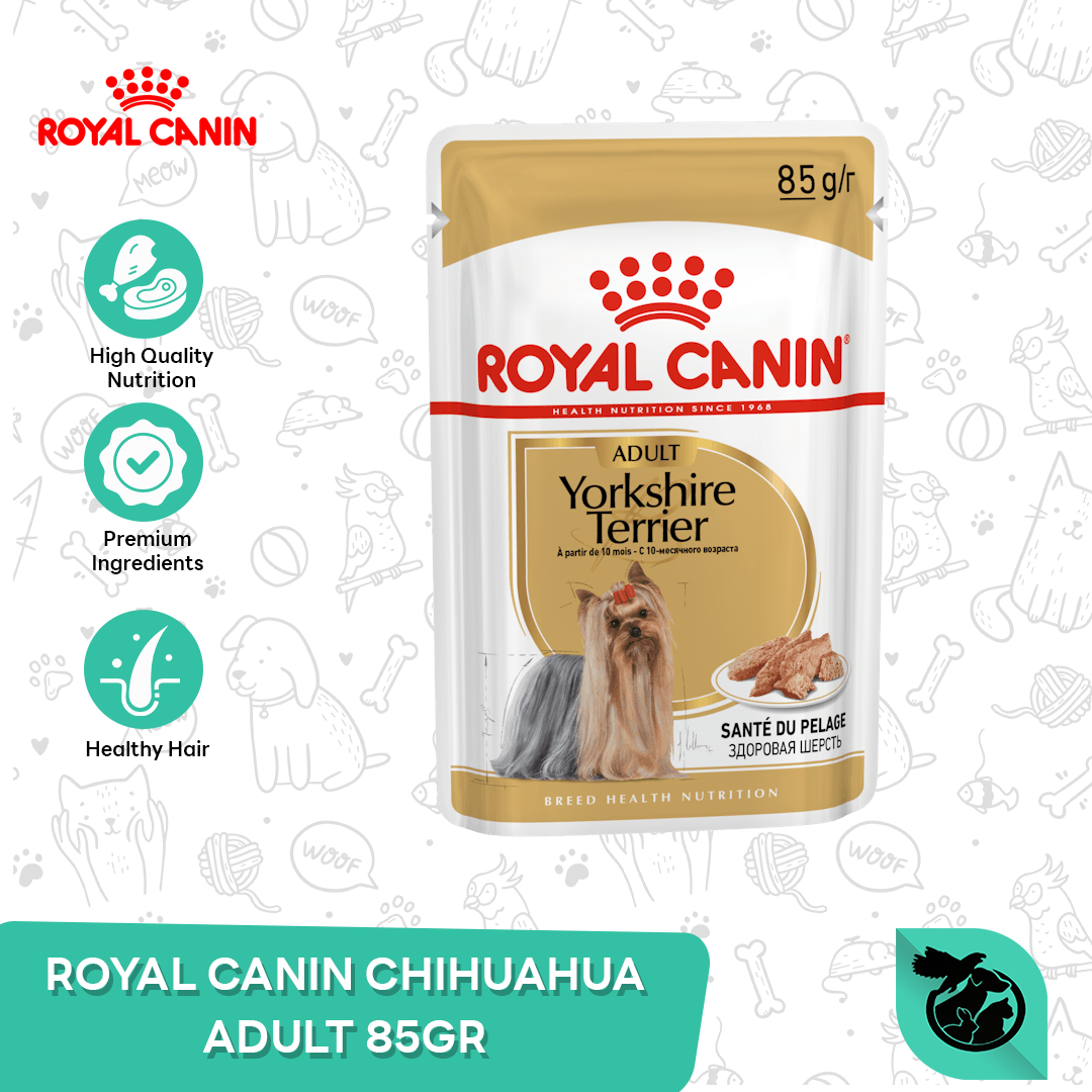 Royal Canin Yorkshire Terrier Adult Wet Pouch Dog Food Makanan Anjing Dewasa 85gr
