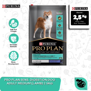Makanan Anjing Pro Plan Medium Adult Sensitive Digestion 2,5 Kg