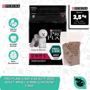 Makanan Anjing Pro Plan Fussy Beauty Adult Small & Mini 2.5 KG