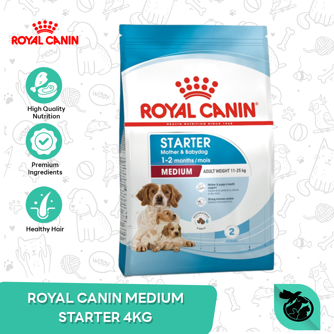 Royal Canin Medium Starter Dry Dog Food Makanan Induk & Anak Anjing 4kg