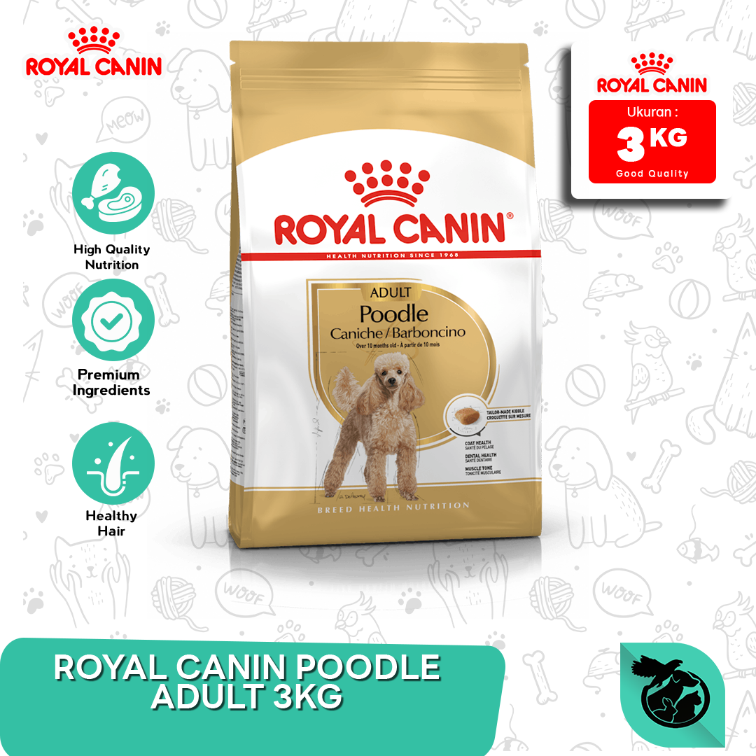Royal Canin Poodle Adult Dry Dog Food Makanan Anjing Dewasa 3kg