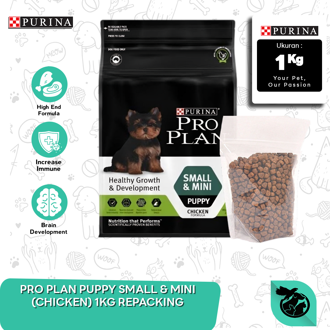 Makanan Anjing Pro Plan dog adult food small mini puppy repacking 1kg