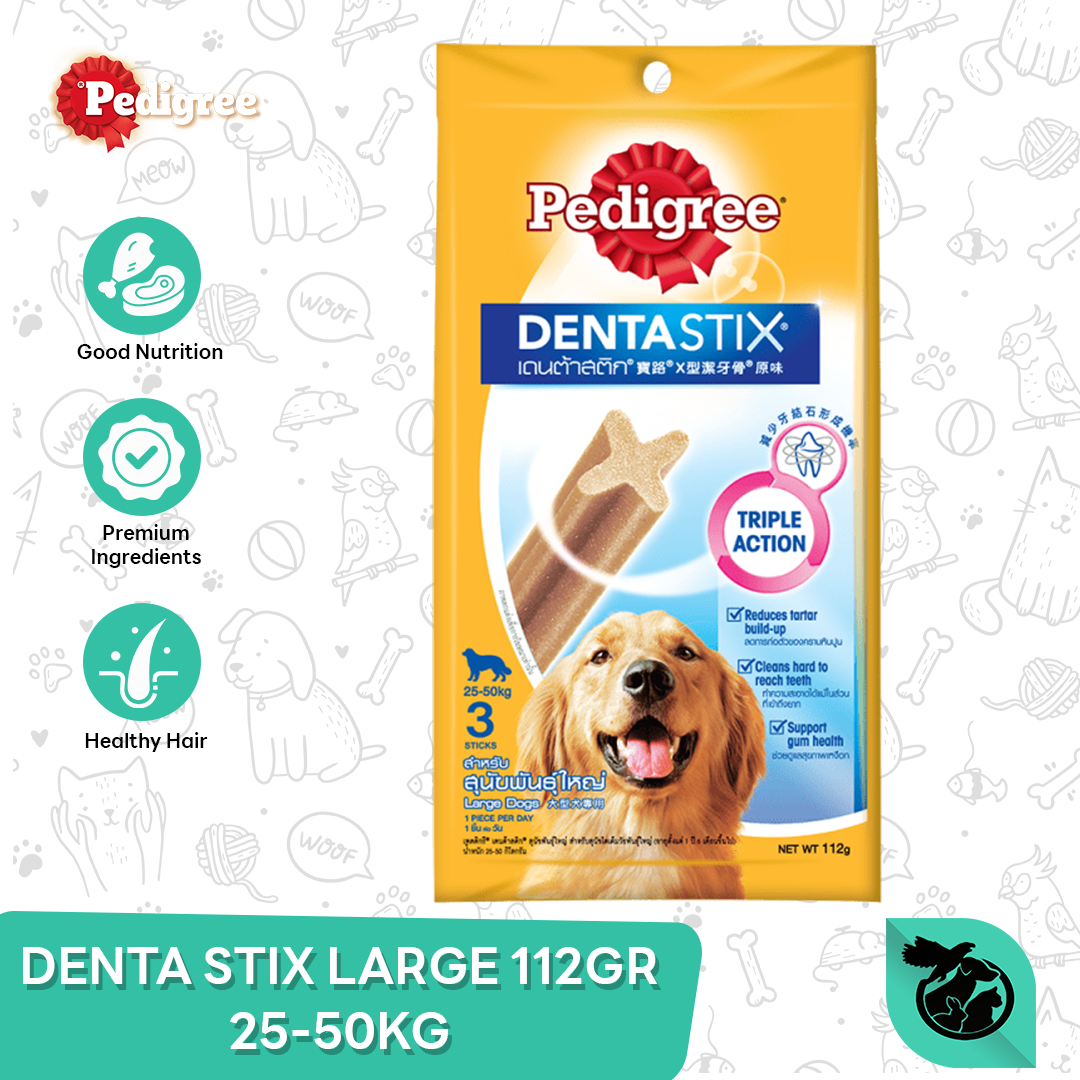 Pedigree Dentastix Large Dog Treats Snack Camilan Anjing 112gr