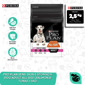 Pro Plan All Size Sensitive skin & Stomatch Adult 2.5Kg
