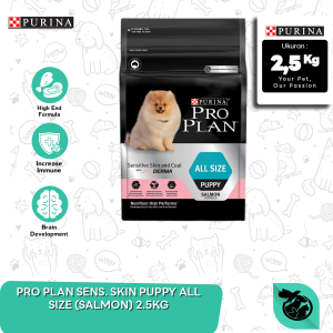 Makanan Anjing Pro Plan Puppy Sensitive Skin And Coat salmon 2,5 kg