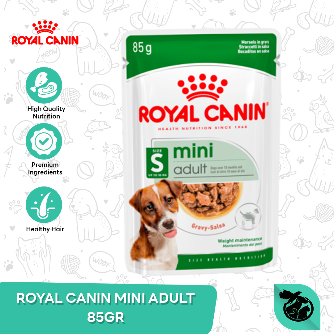 Royal Canin Mini Adult Wet Pouch Dog Food Makanan Anjing Dewasa 85gr