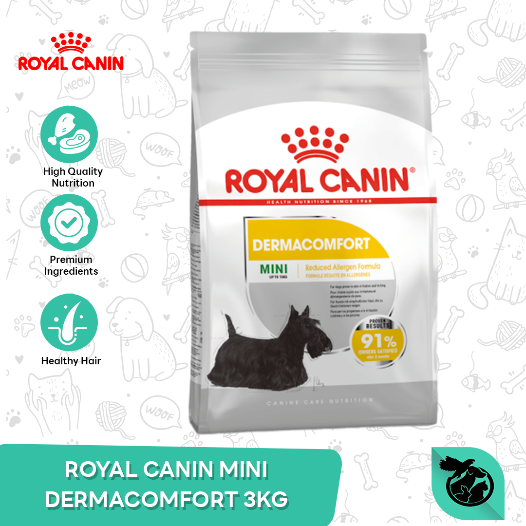 Royal Canin Mini Dermacomfort Adult Dry Dog Food Makanan Anjing Dewasa 3kg