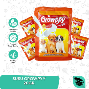 Growppy Puppy Dog Milk Susu Anak Anjing 20gr 1 Box (Isi 10pcs)