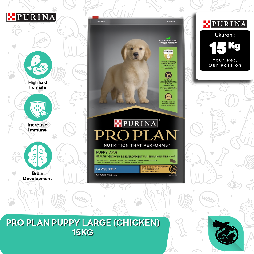 Makanan Anjing Pro Plan Large Puppy 15Kg Dog Food Junior Dry Food