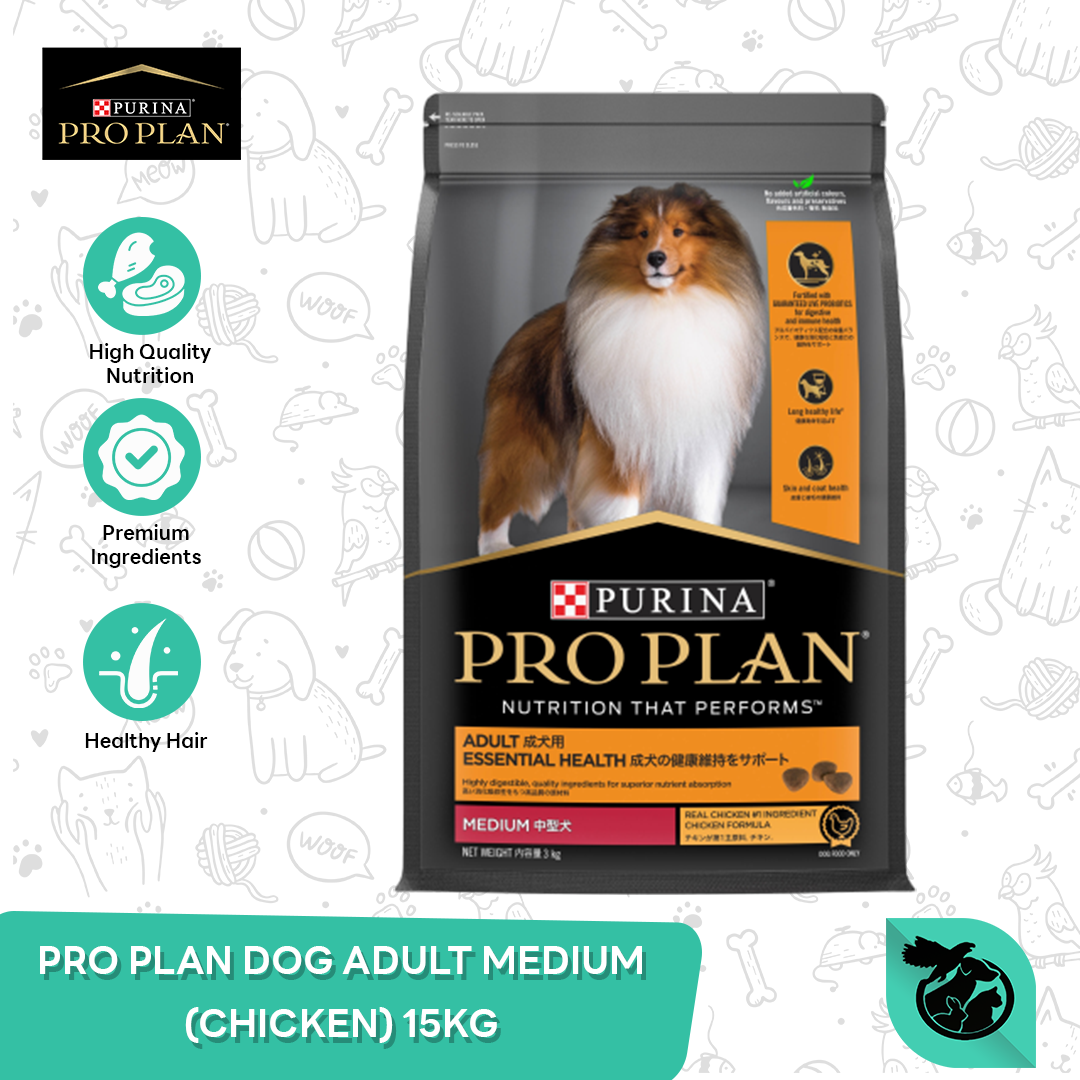 Makanan Anjing Pro Plan Medium Adult 15Kg Dog Food Medium Breed 15 Kg