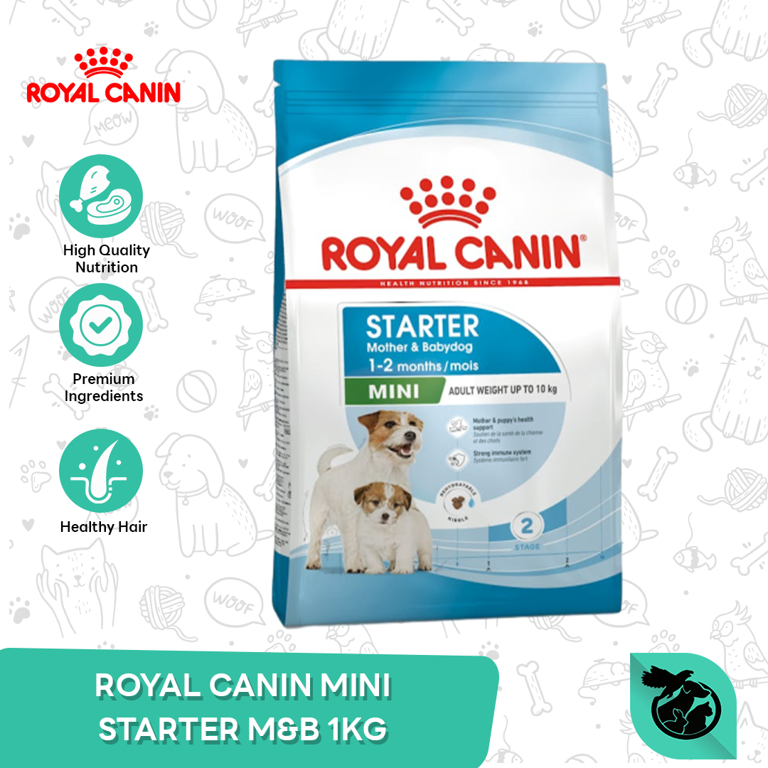 Royal Canin Mini Starter Dry Dog Food Makanan Induk & Anak Anjing 1kg