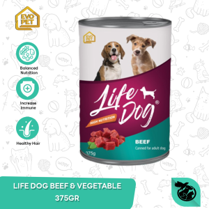 Makanan basah Wet food Anjing kaleng Life dog 375 gr Non Pedigree