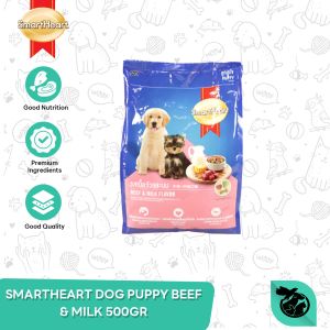 Smartheart Dog Food Puppy Makanan Anak Anjing Beef Milk 500gr