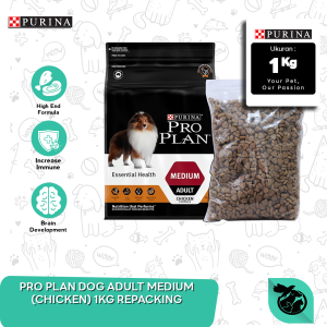 Dog Food Proplan Medium Adult Repack Makanan Anjing Pro plan 1kg