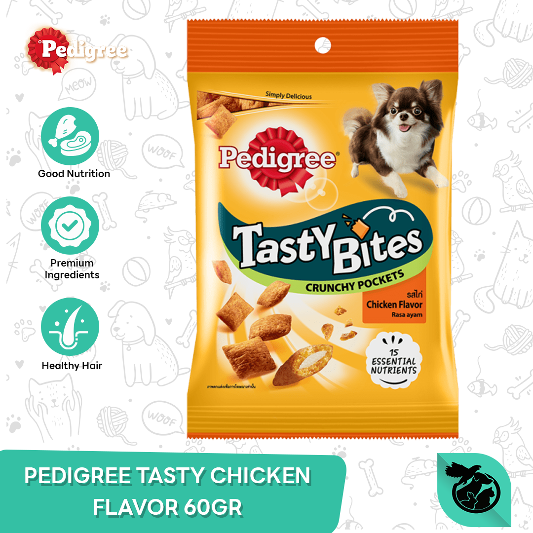 Pedigree Tasty Bites Dog Treats Snack Camilan Anjing 60gr