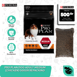 PRO PLAN DOG ADULT - MEDIUM (CHICKEN) 500 GR REPACKING