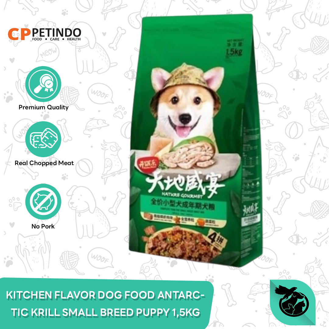 Kitchen Flavor Small Breed Dog Food Dry Puppy Makanan Anjing 1.5 KG