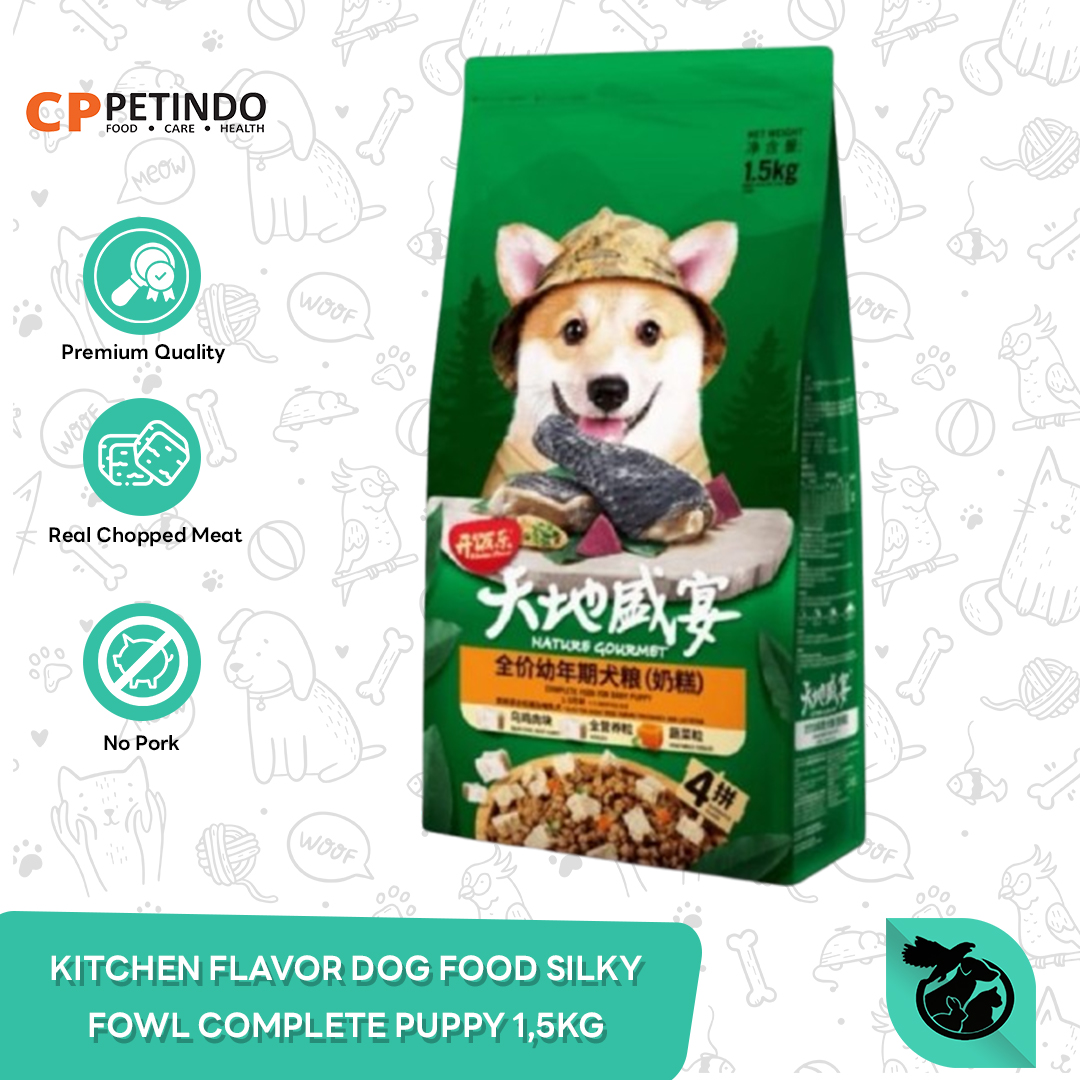 Kitchen Flavour Silky Fowl Dog Food Puppy Makanan Anak Anjing 1.5KG