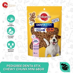 Pedigree Dentastix Chewy Chunk Dog Treats Snack Camilan Anjing 68gr