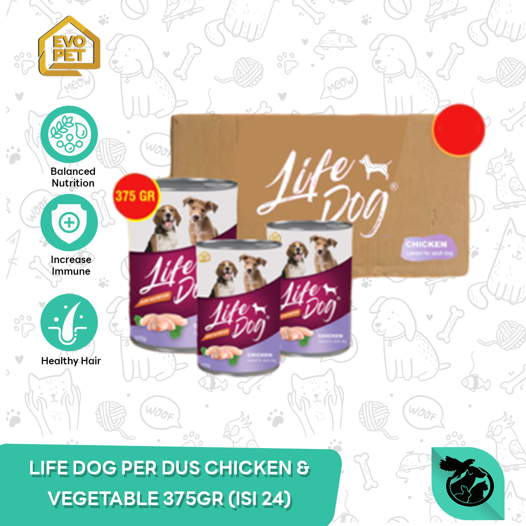 Life Dog Makanan Anjing Wet Food Kaleng Dus Isi 24 PCS 375 GR - Image 2