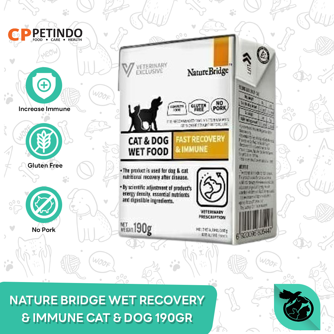 Nature Bridge Cat Dog Wet Food Fast Recovery Immune 190 Gram