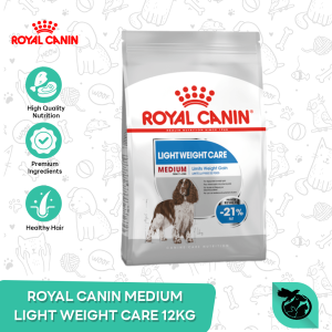Royal Canin Medium Light Weight Care Adult Dry Dog Food Makanan Anjing Dewasa 12kg