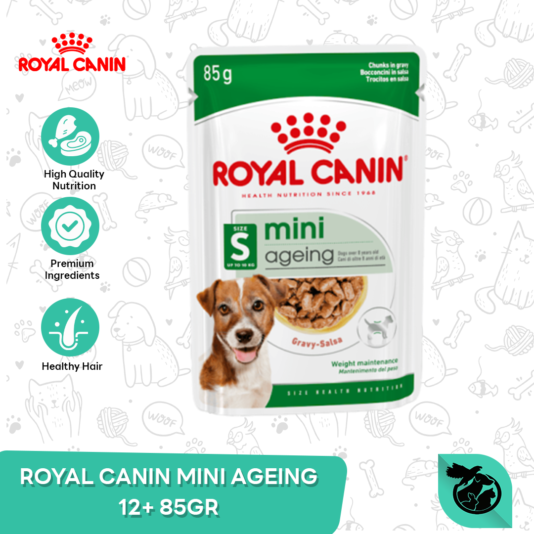 Royal Canin Mini Ageing Adult 12+ Wet Pouch Dog Food Makanan Anjing Dewasa 85gr