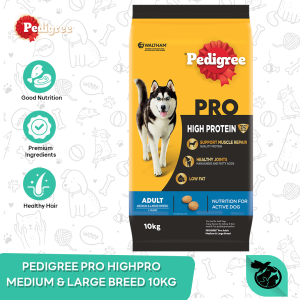 Pedigree Pro High Protein Medium & Large Breed Dry Dog Food Makanan Anjing 10kg
