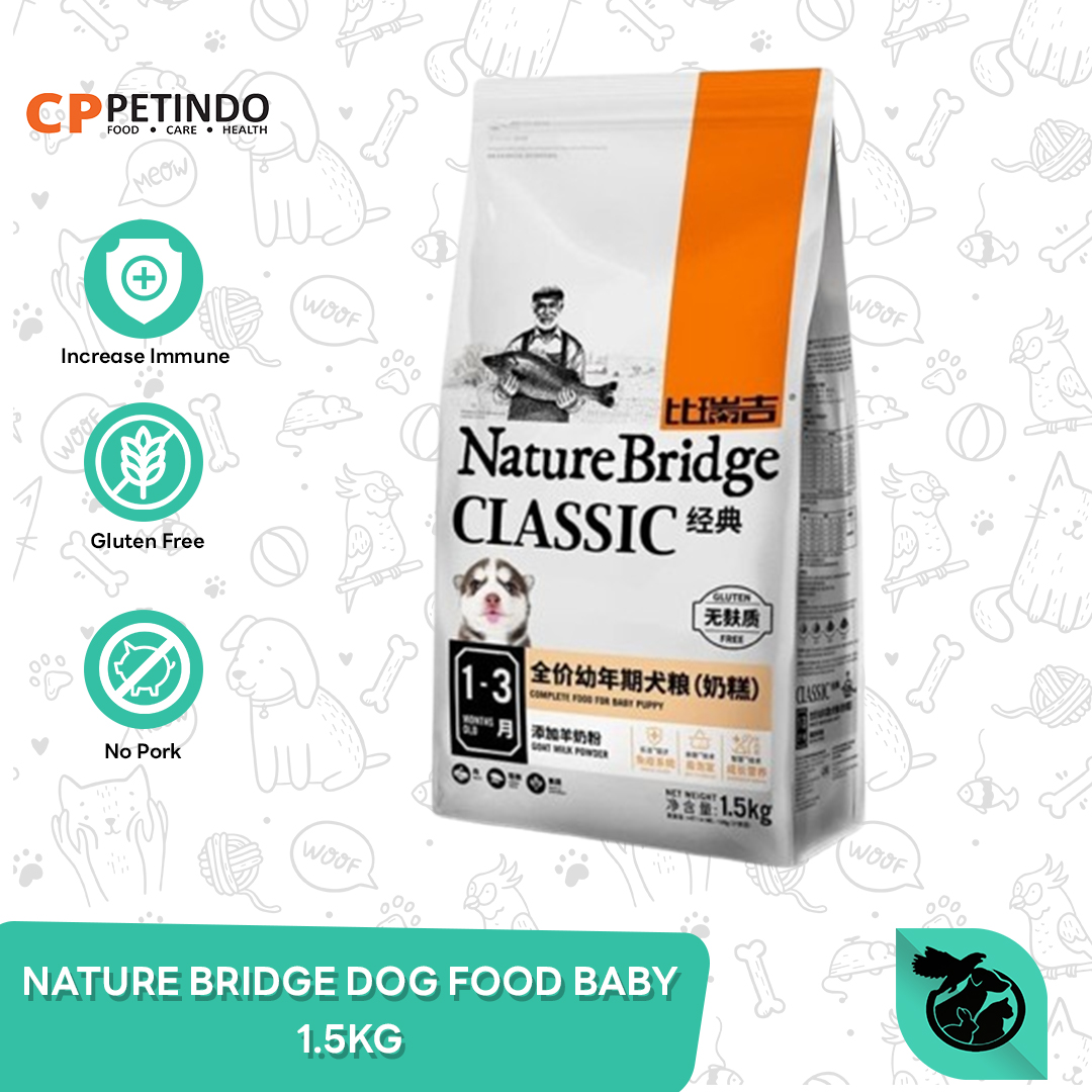 Makanan Anak Anjing Nature Bridge Dog Food Baby Puppy 1.5 KG