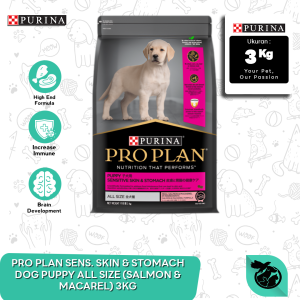 Pro Plan Sensitive Skin Stomach Puppy Makanan Anjing ProPlan 3 Kg