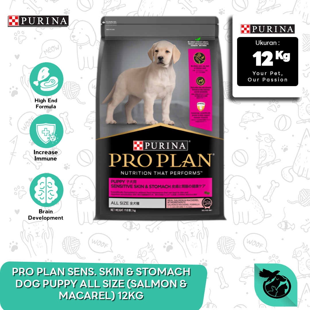 Pro Plan Sensitive Skin Stomach Puppy Makanan Anjing ProPlan 12 Kg
