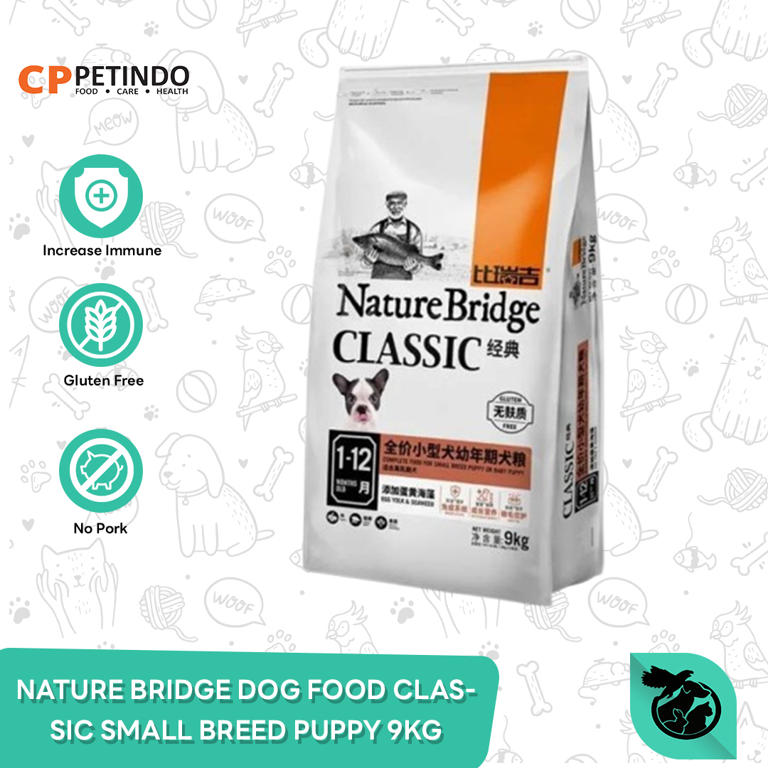 Nature Bridge Small Breed Puppy Dog Food Makanan Anjing 9 Kg