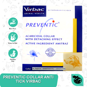 Kalung Anti Kutu Untuk Anjing / Kucing - Virbac Preventic