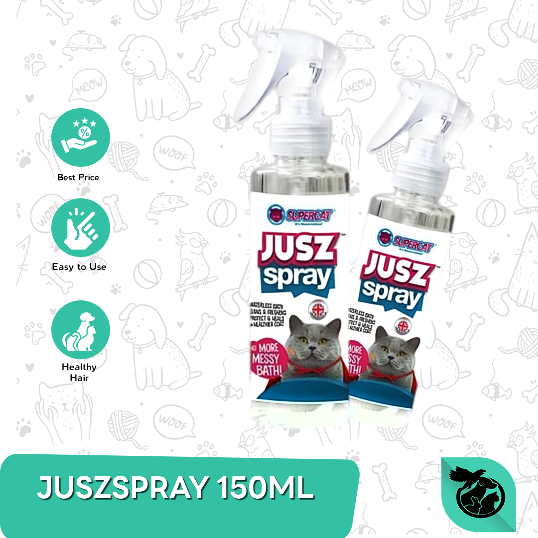 Jusz Spray Obat Luka-Anti Kutu-Jamur-Scabies-Anjing-Kucing 150ml