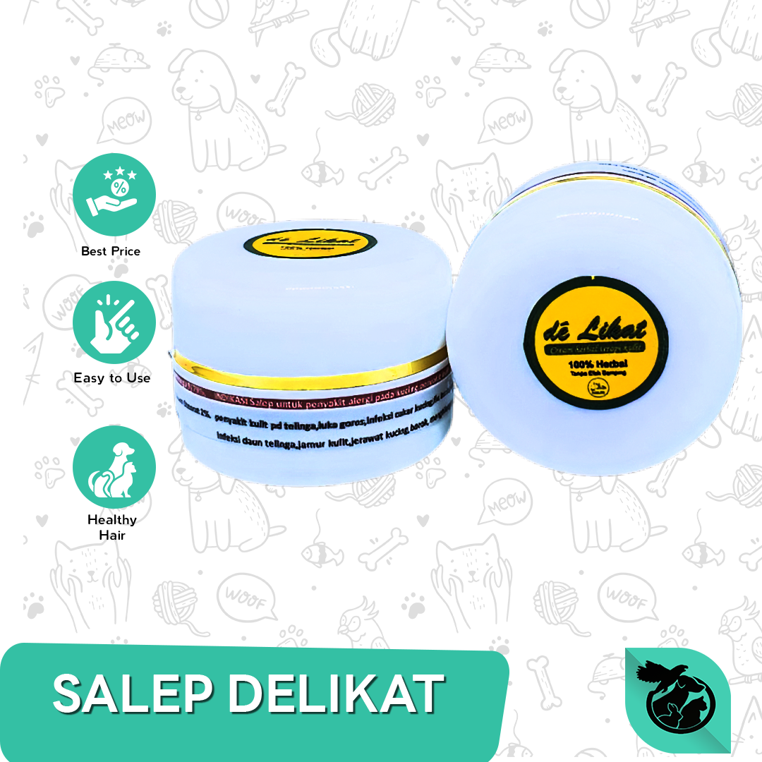 Salep hewan kucing DE LIKAT obat cream DELIKAT jamur kulit infeksi