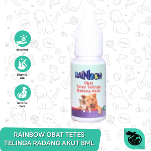 Obat Tetes Sakit Infeksi Radang Telinga Rainbow 8 Ml Kucing Anjing