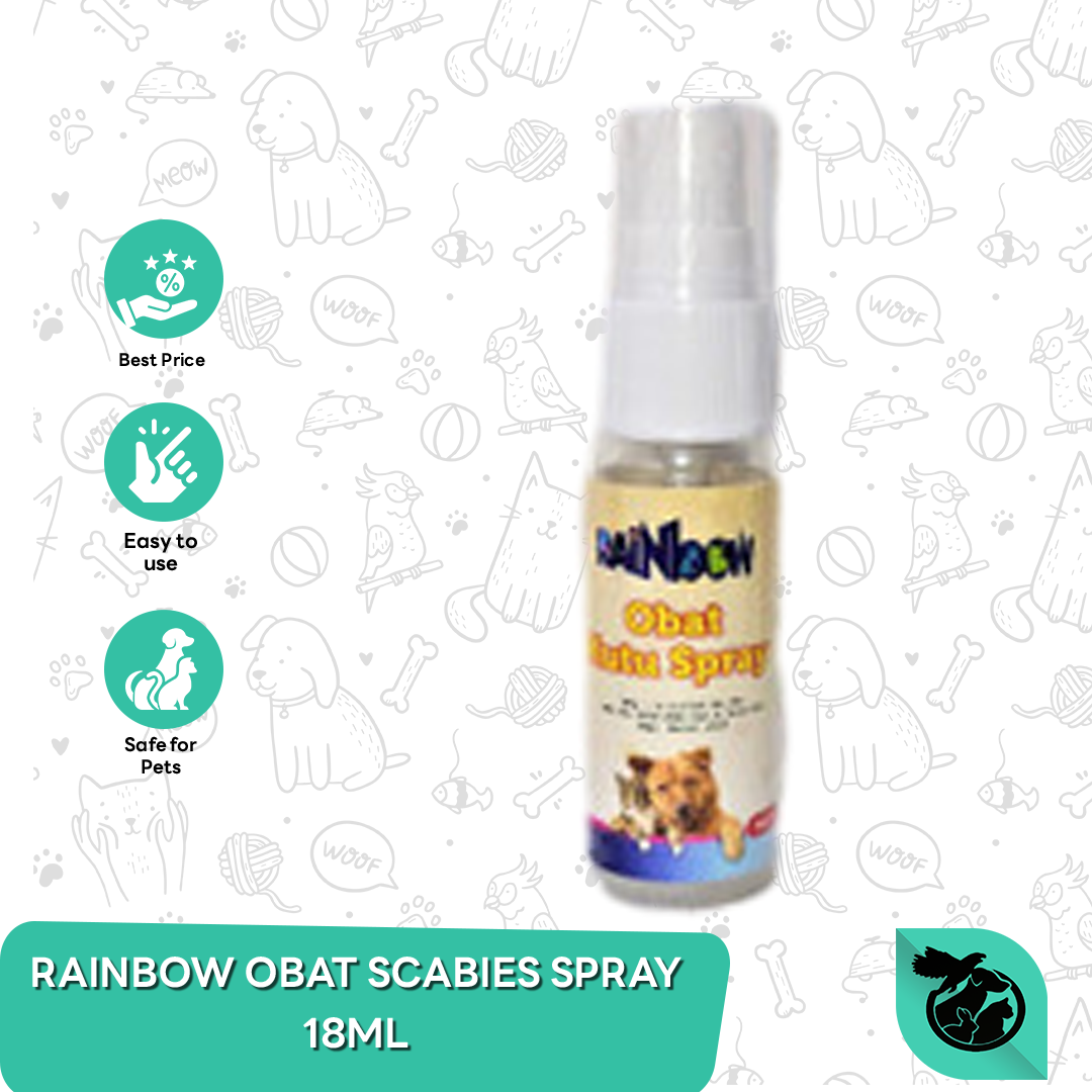 Obat Sakit Scabies Infeksi Kulit jamur Kucing Anjing Kelinci Rainbow