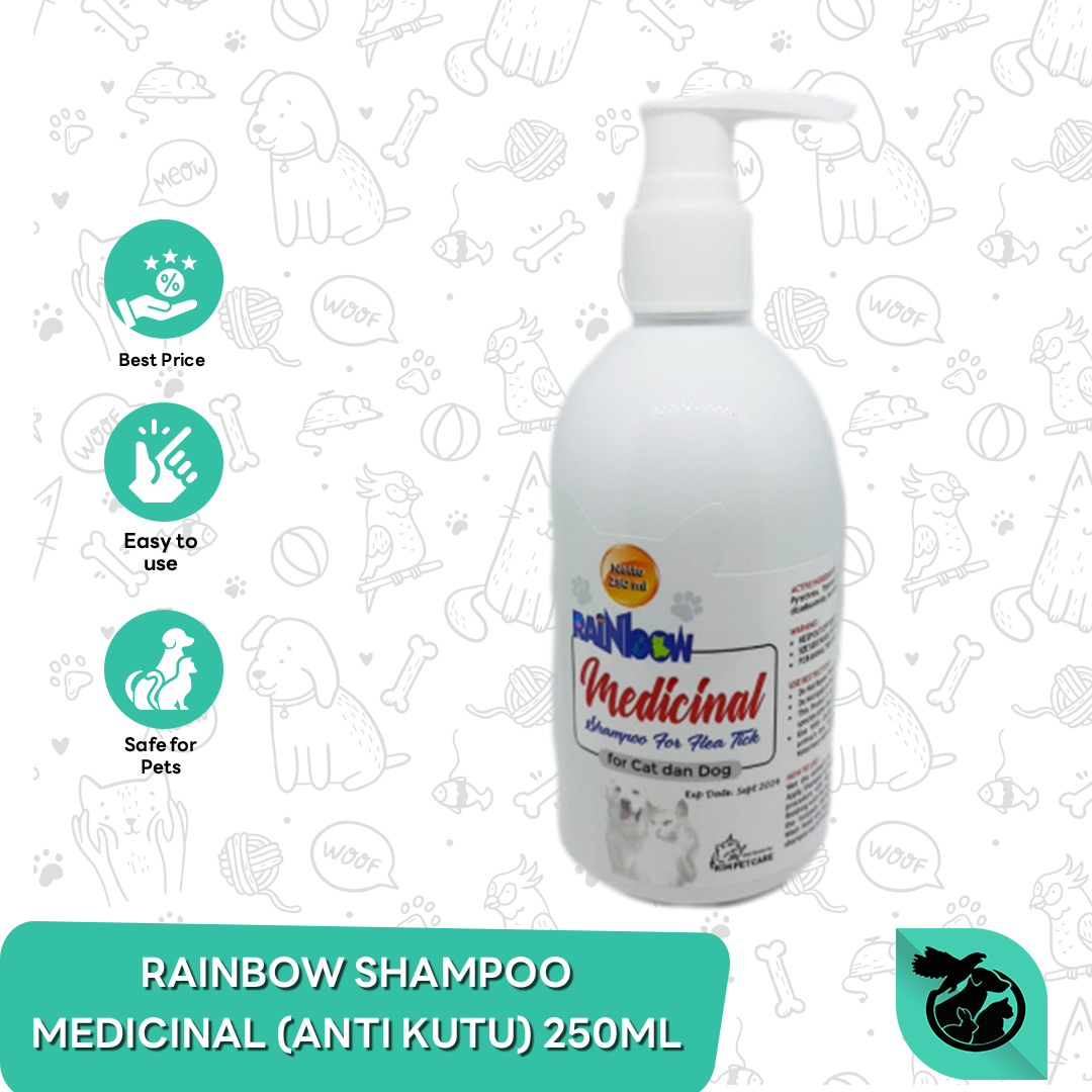 Rainbow Shampoo Kucing Cat Shampoo Medical Anti Kutu 250ML