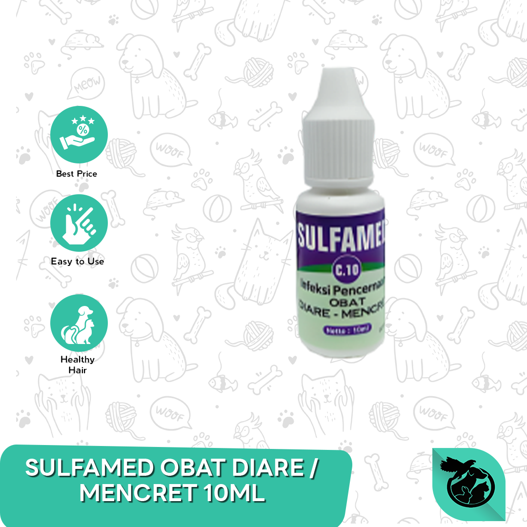 Sulfamed Obat Diare Mencret Kucing Anjing 10ML