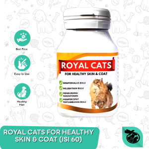 Royal Cats Skin Coats Vitamin Suplemen Bulu Kulit Kucing 60 Tablet